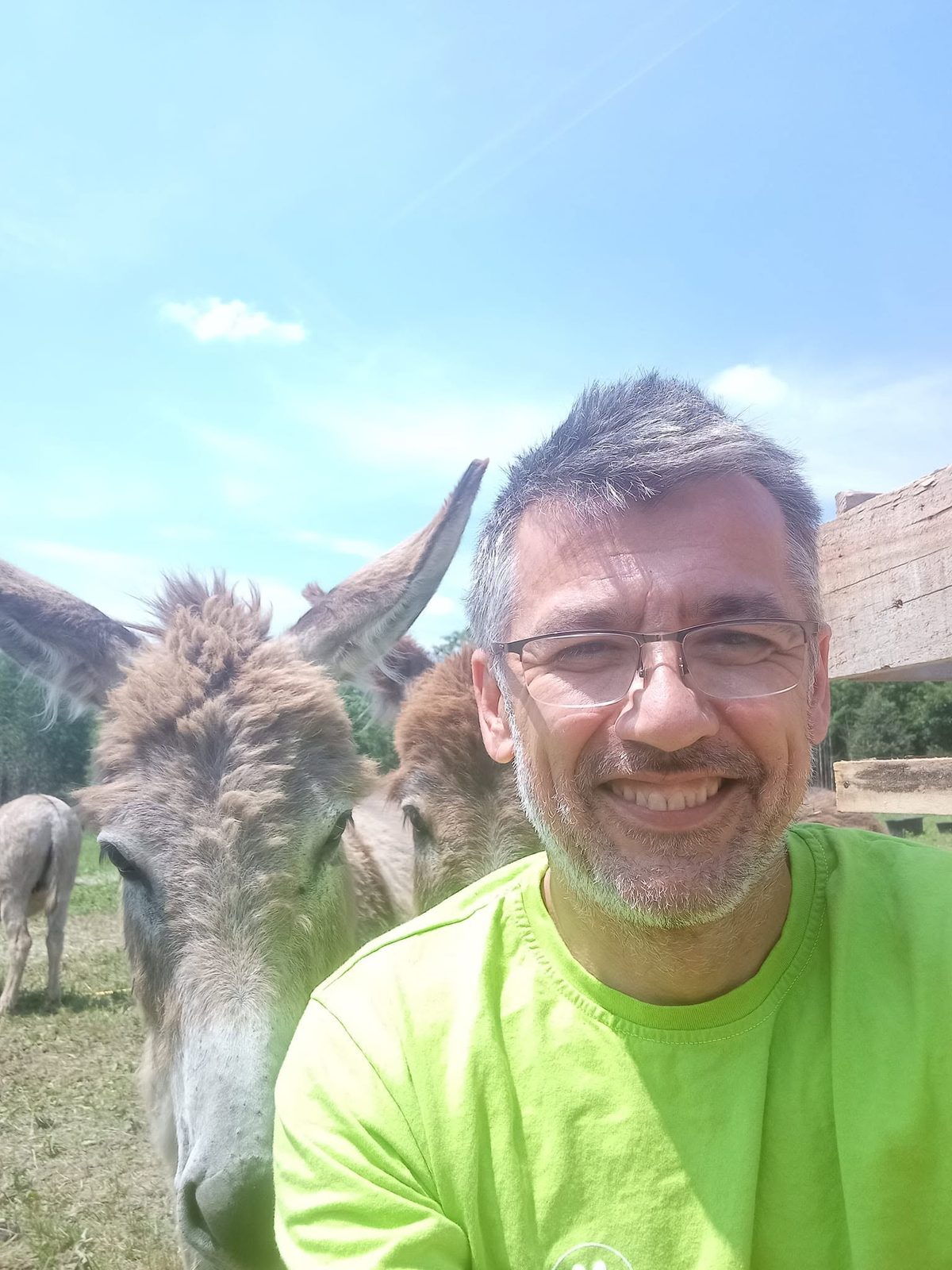 Veterinar sa životinjom napolju